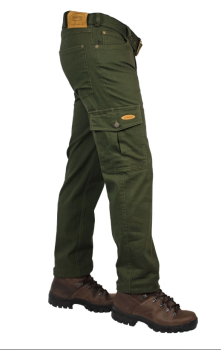 Jagdjeans , Outdoorhose , Jagdhose mit Beintasche , Forsthose " Jörn ", Herren Stretch Jeans